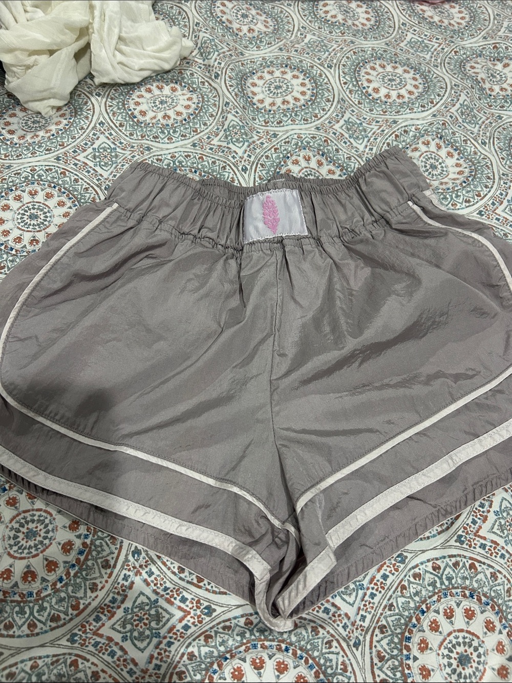 FP Movement by Free People Heather Gray Athletic Shorts with Contrast Trim